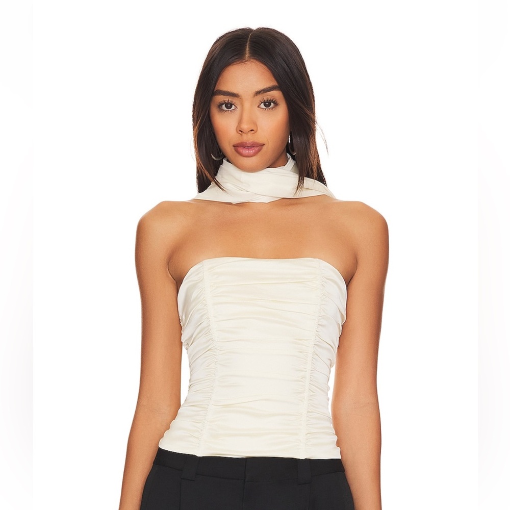 Lioness Cream Strapless Blouse
